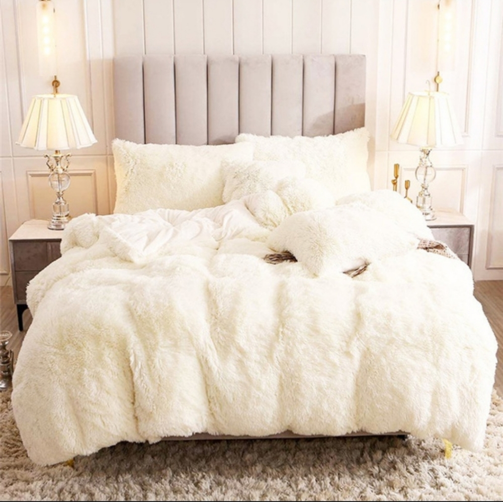 Super Soft plush blanket throws bedding soft blanket color beige & light grey